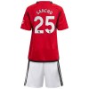 Manchester United Sancho 25 Domácí 2023-24 - Dětské Fotbalové Dresy (S/S)